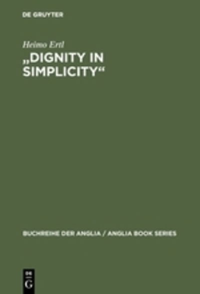 Cover for Ertl · &quot;Dignity in Simplicity&quot; (Book) (1988)