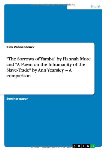 Cover for Kim Vahnenbruck · The Sorrows of Yamba by Hannah More a (Book) (2011)