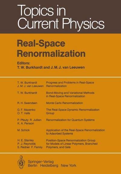 Cover for T W Burkhardt · Real-Space Renormalization - Topics in Current Physics (Paperback Book) [Softcover reprint of the original 1st ed. 1982 edition] (2011)