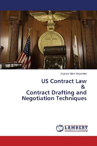Cover for Supriya Mitra Majumdar · Us Contract Law  &amp;   Contract Drafting and Negotiation Techniques (Paperback Book) (2013)