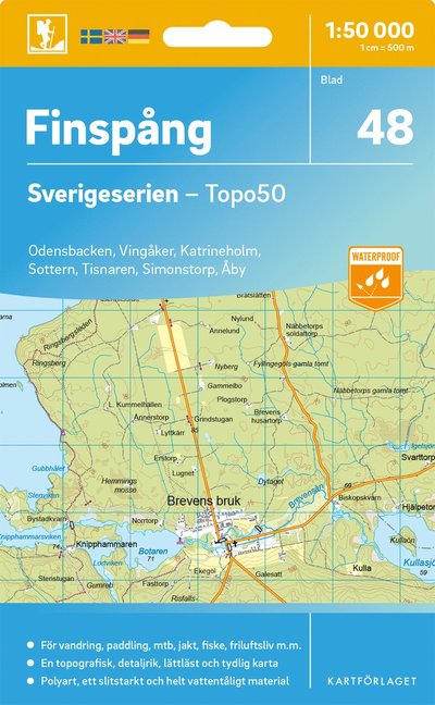 Cover for Finspang - Sverigeserien Topo50 (Map) (2025)