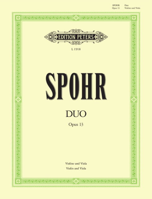 Cover for Duo in E minor Op.13 (Sheet music) (2001)