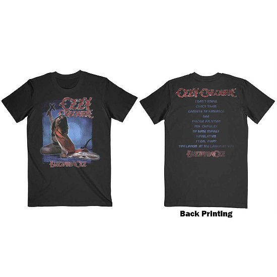 Ozzy Osbourne Unisex T-Shirt: Blizzard of Ozz Track list (Back Print) - Ozzy Osbourne - Merchandise -  - 5056368642272 - 