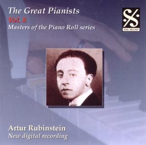 Masters of the Piano Roll Vol. 8 (Rubenstein) - Artur Rubinstein - Musiikki - DAL SEGNO - 5060104470272 - maanantai 14. huhtikuuta 2008