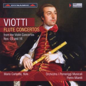 Cover for Viotti / Mainiti / Orch I Pomeriggi Musicali · Flute Ctos from Violin Ctos Nos 23 &amp; 16 (CD) (2012)