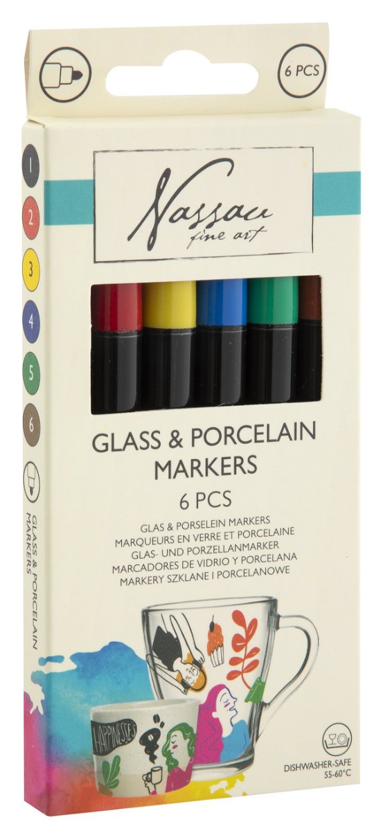 Glass & Porcelain Markers (6 Pcs) (ar0138/ge) - Nassau - Merchandise -  - 8715427113272 - 