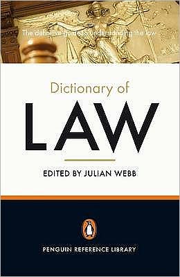 Cover for Julian Webb · The Penguin Dictionary of Law (Paperback Book) (2009)