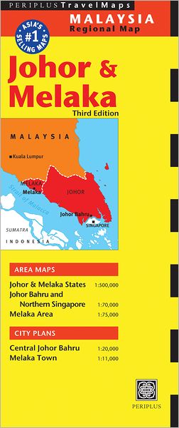 Cover for Periplus Editions · Johor and Melaka Travel Map (Map) (2013)