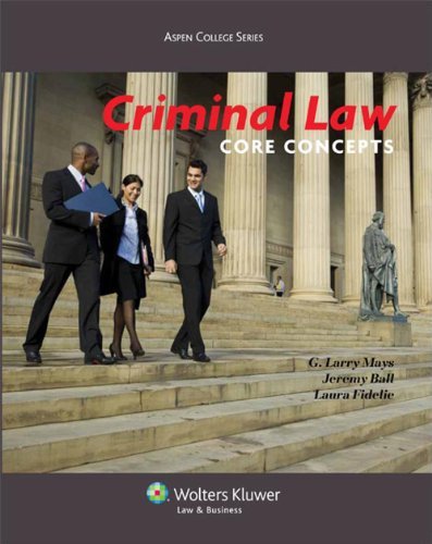 Cover for Laura Fidelie · Criminal Law: Core Concepts (Aspen College) (Paperback Book) (2014)