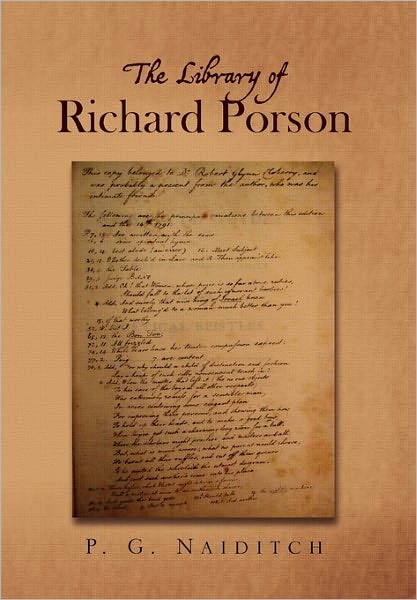 Cover for P G Naiditch · The Library of Richard Porson (Pocketbok) (2010)