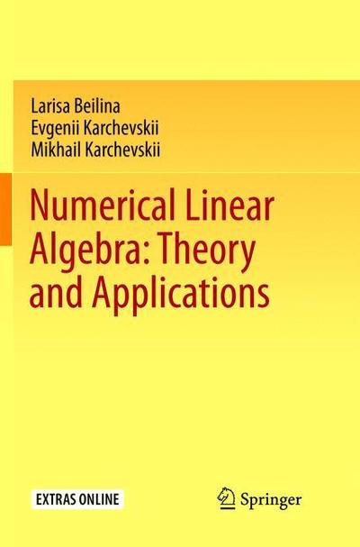 Cover for Larisa Beilina · Numerical Linear Algebra: Theory and Applications (Paperback Book) [Softcover reprint of the original 1st ed. 2017 edition] (2019)