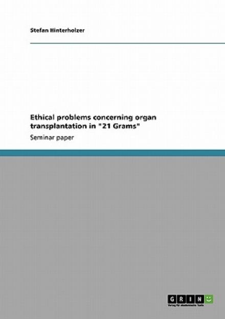 Cover for Hinterholzer · Ethical problems concernin (Book) (2008)