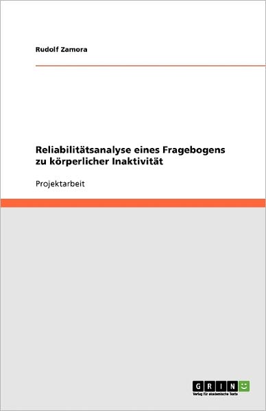 Cover for Zamora · Reliabilitätsanalyse eines Frage (Book)