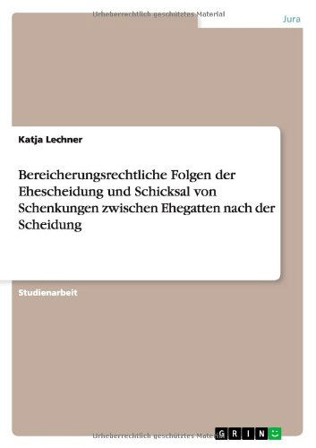 Bereicherungsrechtliche Folgen - Lechner - Books - GRIN Verlag - 9783640659272 - July 13, 2010