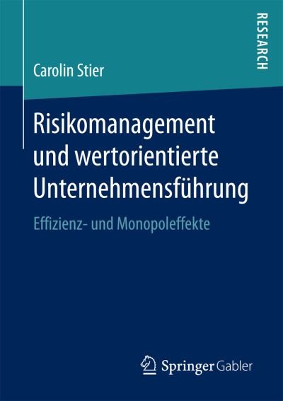 Cover for Stier · Risikomanagement und wertorientie (Bok) (2017)