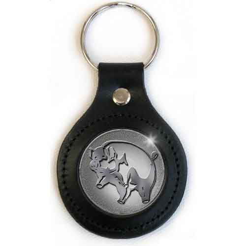 Pink Floyd Keychain: Pig (Leather Fob) - Pink Floyd - Merchandise - Perryscope - 5055295315273 - 21. Oktober 2014