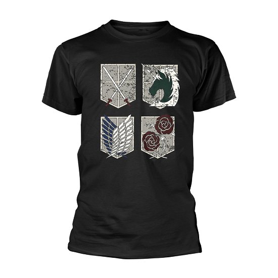 Cover for Attack on Titan · Attack On Titan: Shields (T-Shirt Unisex Tg. S) (N/A) [size S] [Black edition] (2019)