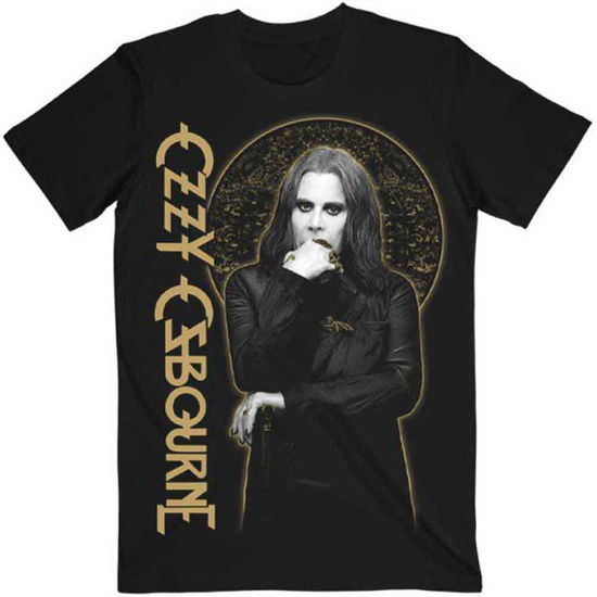 Cover for Ozzy Osbourne · Ozzy Osbourne Unisex T-Shirt: Patient No. 9 Gold Graphic (Black) (T-shirt) [size S] (2022)