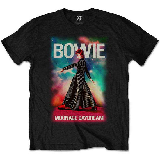 David Bowie Unisex T-Shirt: Moonage 11 Fade - David Bowie - Merchandise -  - 5056561062273 - December 6, 2022