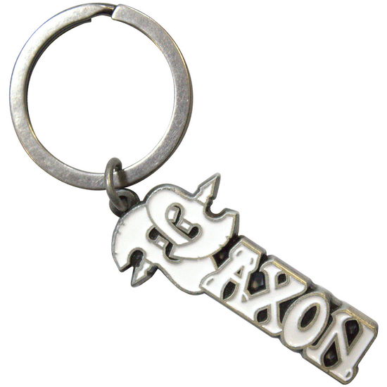 Saxon Keychain: White Logo - Saxon - Merchandise -  - 5056737267273 - July 22, 2024