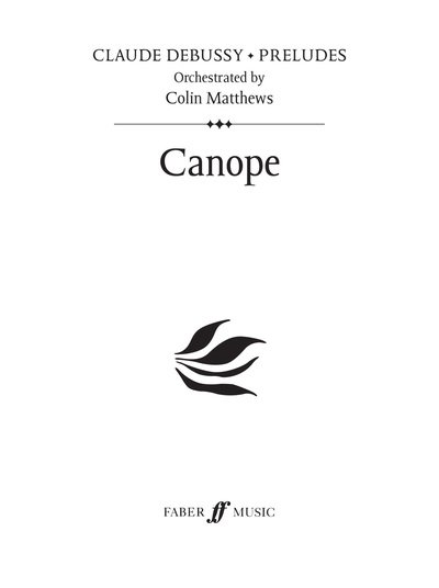 Canope (Prelude 4) - Claude Debussy - Bøger - Faber Music Ltd - 9780571524273 - 25. januar 2008