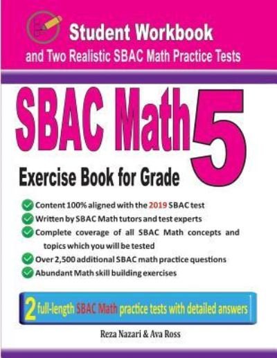 Cover for Ava Ross · Sbac Math Exercise Book for Grade 5 (Paperback Book) (2019)