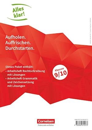 Cover for Cornelsen Verlag GmbH · Alles klar! Deutsch. Sekundarstufe I 9./10. Schuljahr. Rechtschreibung + Grammatik und Zeichensetzung im Paket (Paperback Book) (2021)