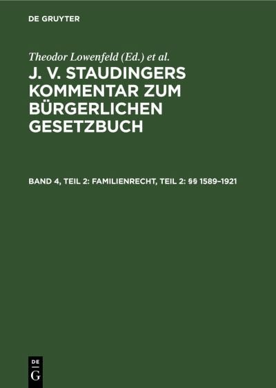 Cover for No Contributor · Familienrecht, Teil 2 (Hardcover bog) (2011)