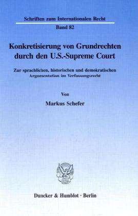 Cover for Schefer · Konkretisierung von Grundrechte (Book) (1997)