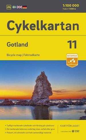 Cover for Kartförlaget · Cykelkartan: Gotland : bicycle map, Fahrradkarte (Hardcover Book) (2023)