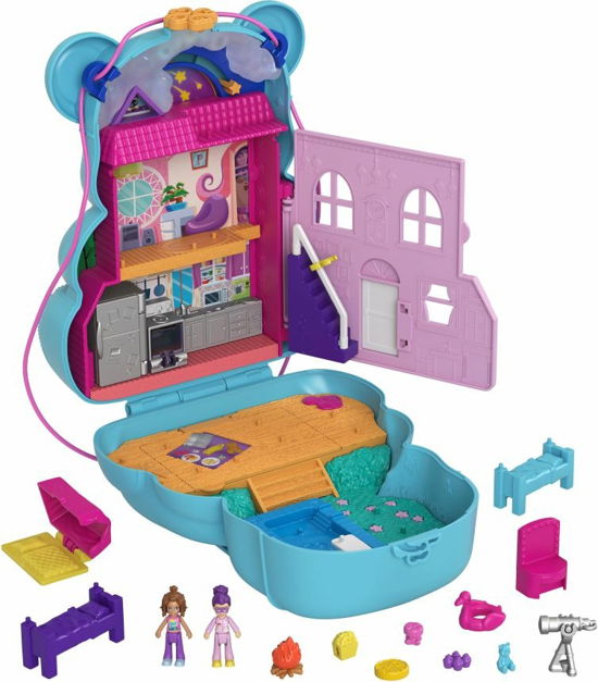 Mattel - Polly Pocket Compact Slaapfeestje Teddybeer Speelset - Mattel - Merchandise - ABGEE - 0194735048274 - 1. december 2021