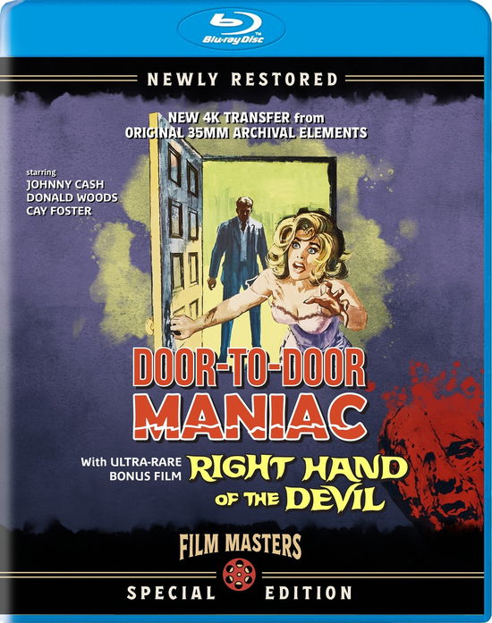 Cover for Blu-ray · Door to Door Maniac (1961) with Bonus Film, Right Hand of the Devil (1963) (Blu-ray) (2024)