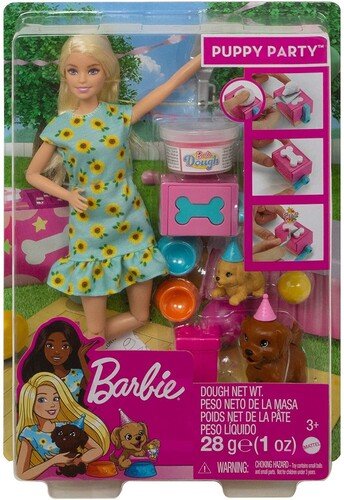 Barbie Doll and Puppy Party Playset Blonde - Barbie - Merchandise - Barbie - 0887961963274 - 15. december 2020