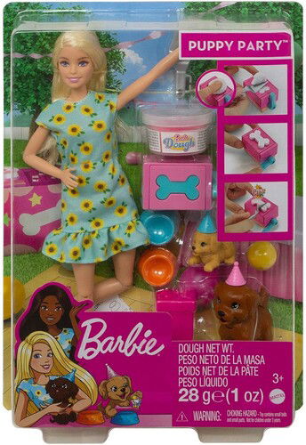 Barbie Doll and Puppy Party Playset Blonde - Barbie - Produtos - Barbie - 0887961963274 - 15 de dezembro de 2020