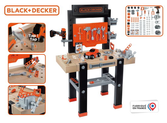 Smoby Black & Decker Bricolo Speelgoedwerkbank 92dlg. - Smoby - Gadżety -  - 3032163607274 - 22 sierpnia 2022