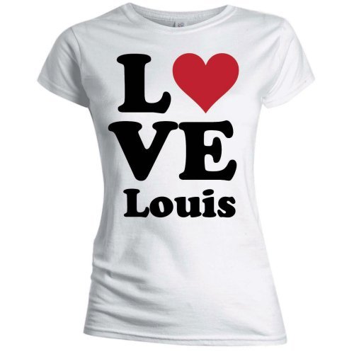 Cover for One Direction · One Direction Ladies T-Shirt: Love Louis (Skinny Fit) (T-shirt) [size XL] [White - Ladies edition]