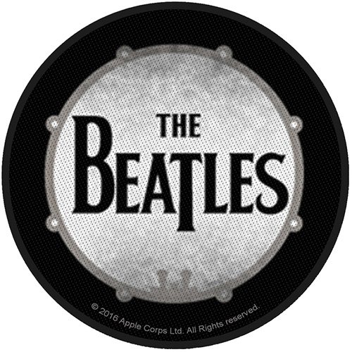 The Beatles Standard Woven Patch: Vintage Drum - The Beatles - Koopwaar - ROCK OFF - 5055979962274 - 