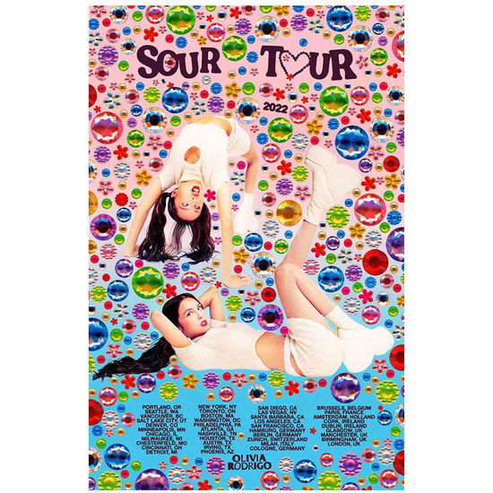 Olivia Rodrigo Poster: Sour Tour (Ex-Tour) - Olivia Rodrigo - Marchandise -  - 5056737231274 - 