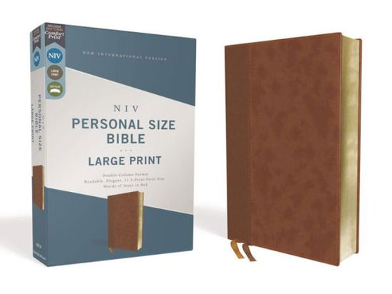 Cover for Zondervan Staff · NIV, Personal Size Bible, Large Print, Leathersoft, Brown, Red Letter Edition, Comfort Print (Book) (2019)