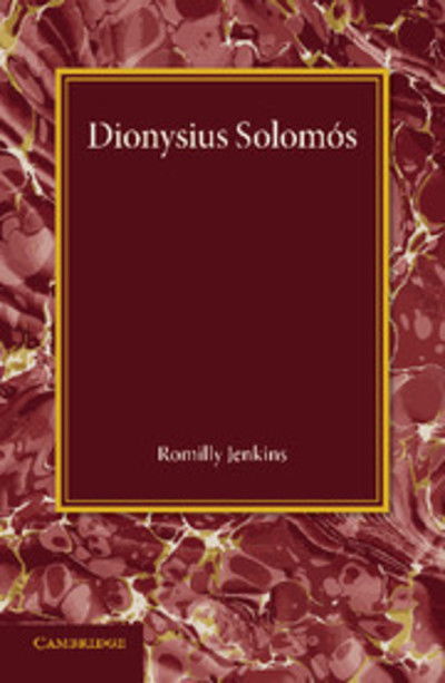 Cover for Romilly Jenkins · Dionysius Solomos (Paperback Book) (2014)