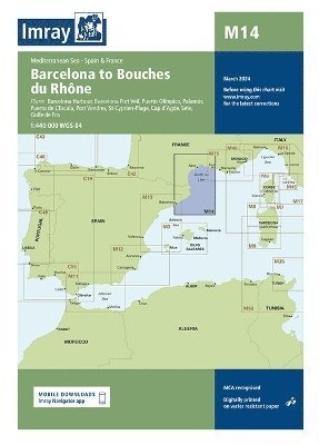 Cover for Imray · Imray Chart M14: Barcelona to Bouches du Rhone - M Chart Series (Map) [New edition] (2023)