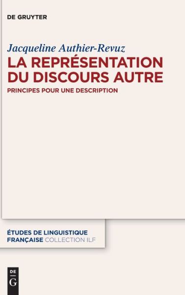 Cover for Authier-Revuz · Représentation du discour (Bok) (2019)