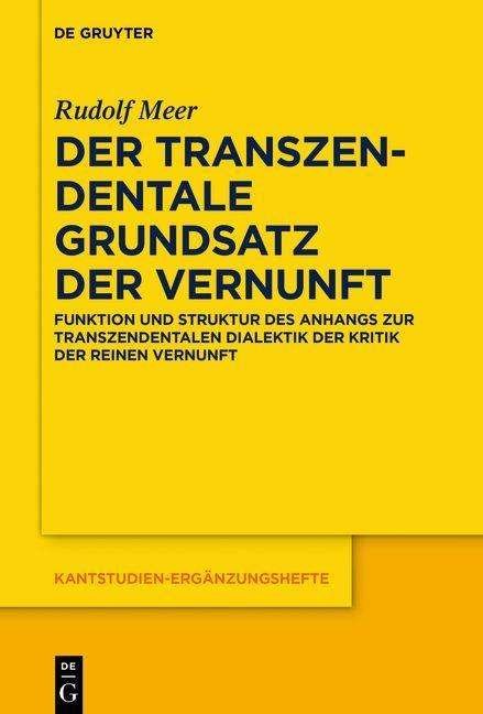 Cover for Meer · Der transzendentale Grundsatz der (Bok) (2020)