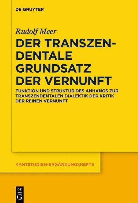 Cover for Meer · Der transzendentale Grundsatz der (Bog) (2020)