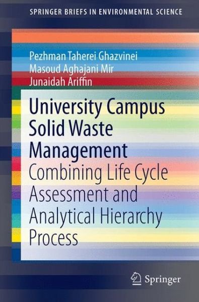 Cover for Pezhman Taherei Ghazvinei · University Campus Solid Waste Management: Combining Life Cycle Assessment and Analytical Hierarchy Process - SpringerBriefs in Environmental Science (Pocketbok) [1st ed. 2017 edition] (2017)