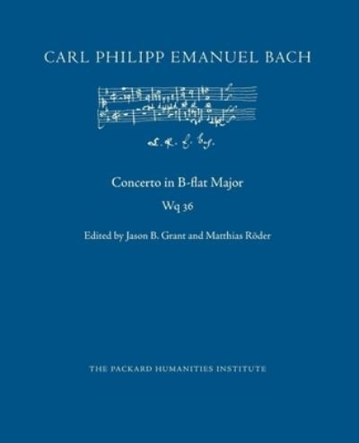 Cover for Carl Philipp Emanuel Bach · Concerto in B-flat Major, Wq 36 (Paperback Book) (2021)