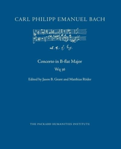 Cover for Carl Philipp Emanuel Bach · Concerto in B-flat Major, Wq 36 (Pocketbok) (2021)