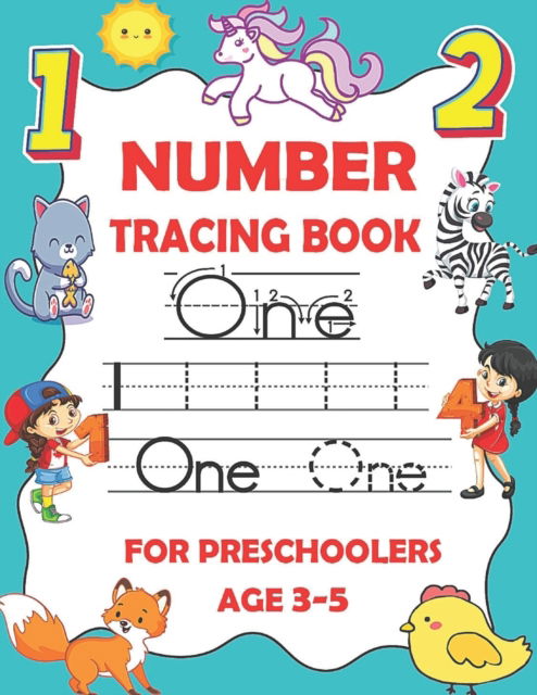 Cover for Medabix Workbooks · Number tracing book for preschoolers ages 3-5: Number writing practice book for preschoolers and kindergarteners, Numbers tracing workbook for preschool, kindergarten, pre k and kids age 3-7 (Paperback Bog) (2021)