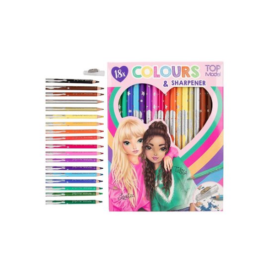 Cover for Topmodel · 18 Colouring Pencilswith Sharpener - (0612215) (Leksaker)
