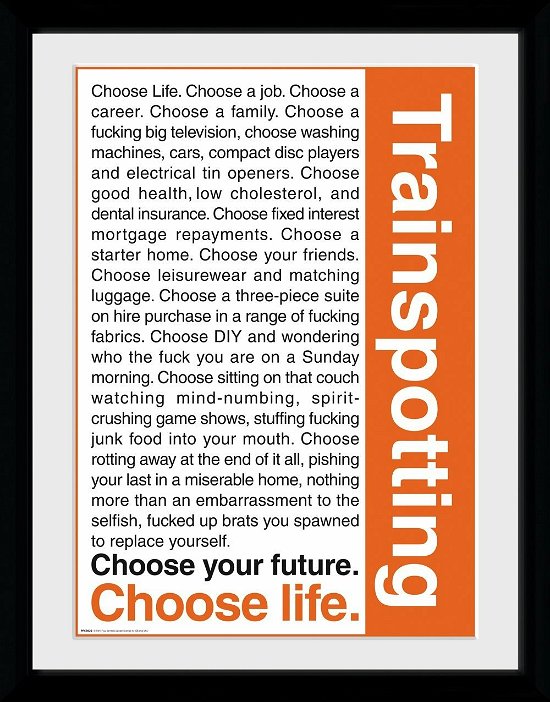 Cover for Trainspotting · Trainspotting: Quotes (Stampa In Cornice 30x40cm) (MERCH)